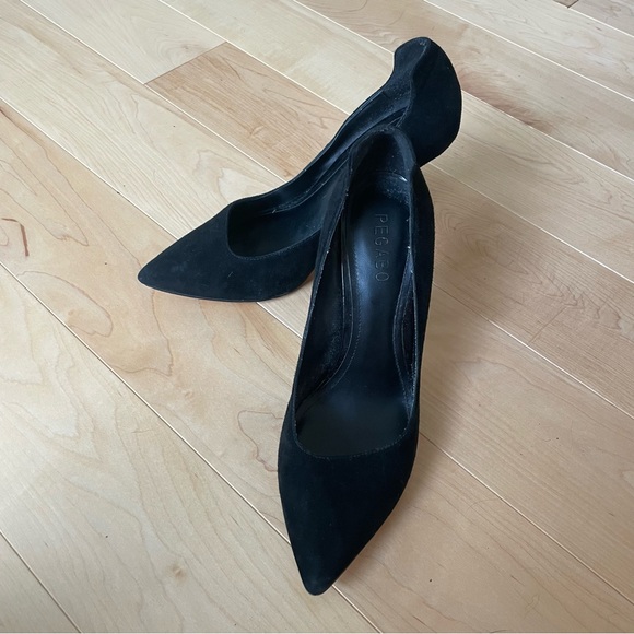 Pegabo black suede stilettos size 38 - Picture 2 of 3